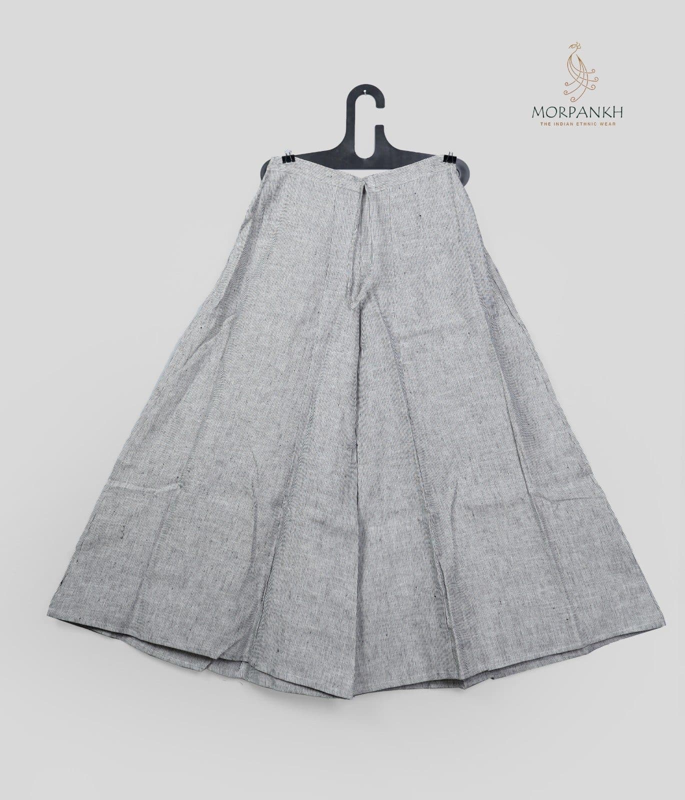 Cotton Striped Skirt Palazzo