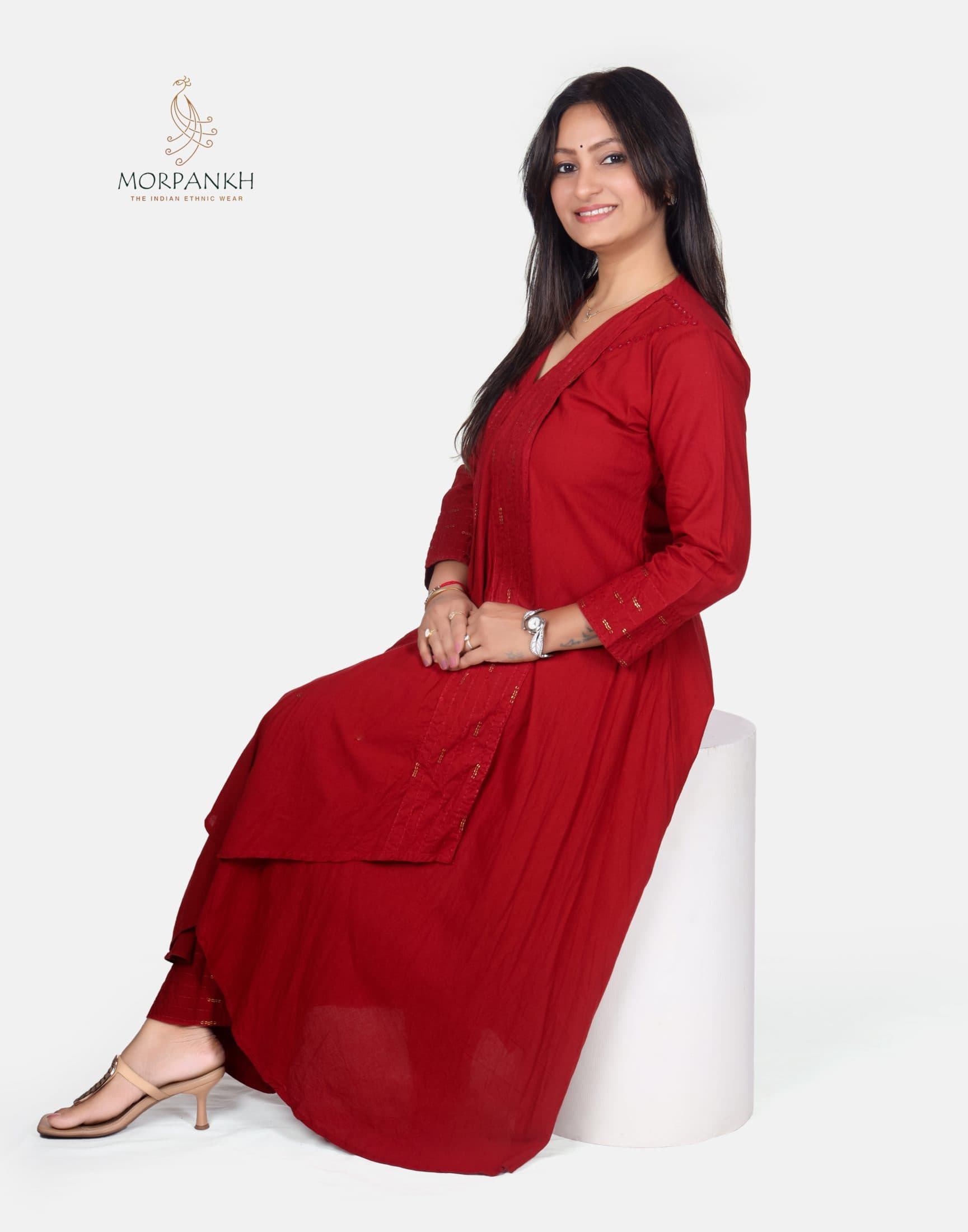 Cotton Layered Kurti with Palazzo